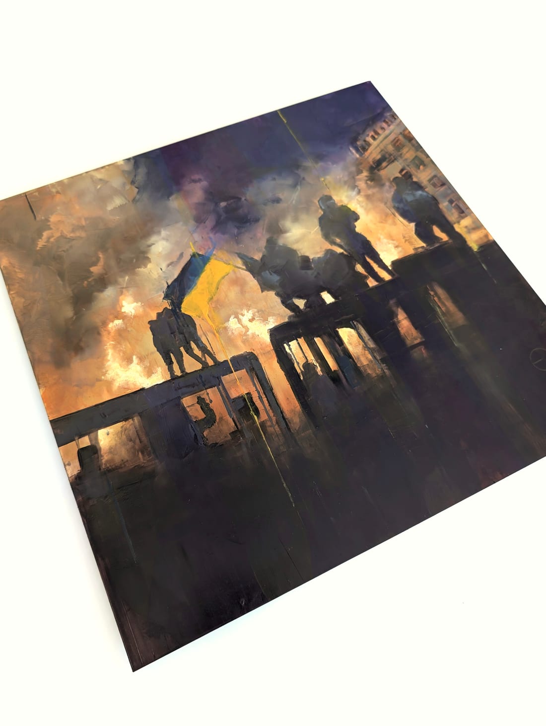 Maidan 2014 – Öl auf Alu-Dibond – Gemälde von Eduard Warkentin