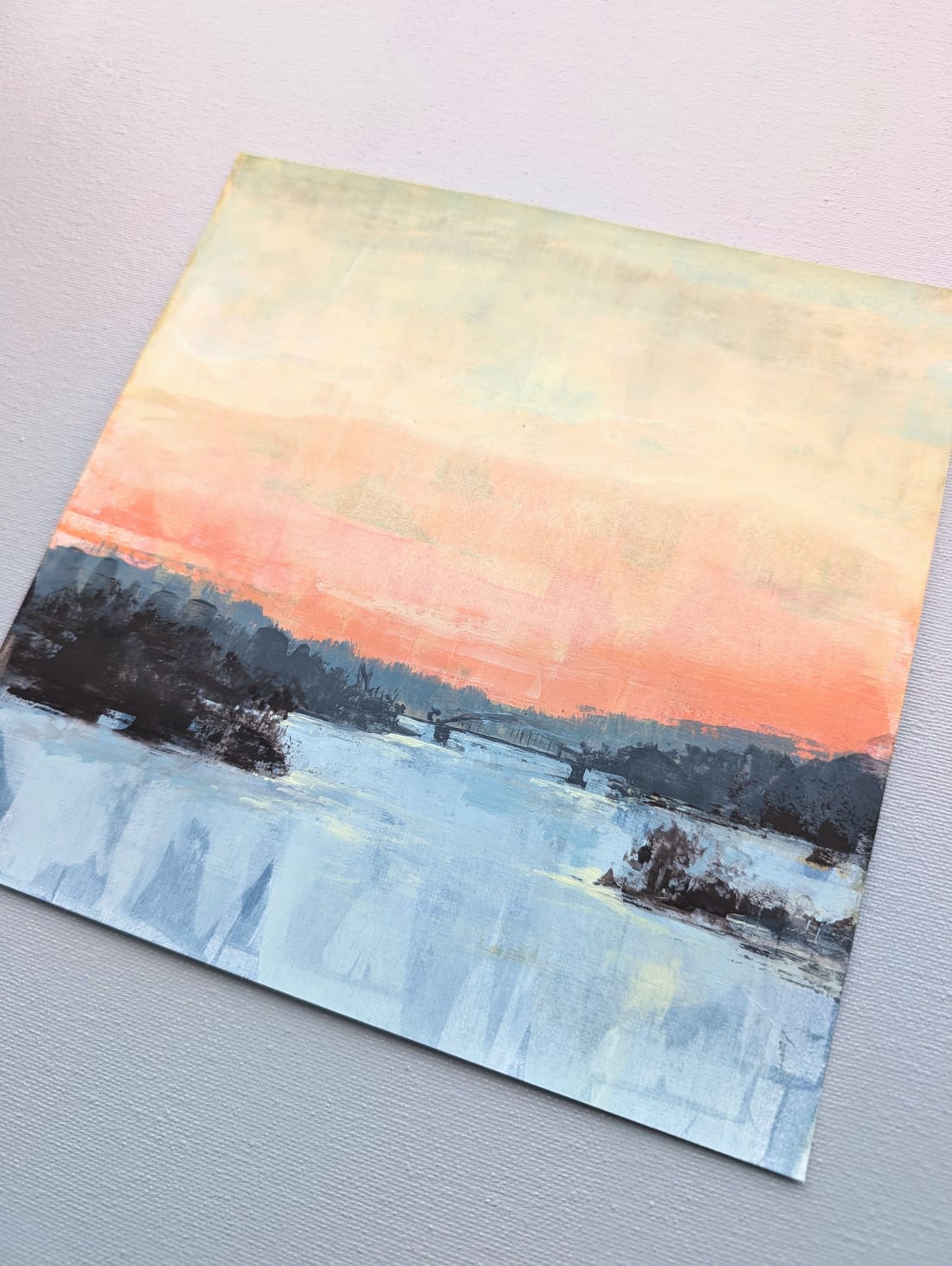 Havelblick – Gouache auf Papier – Gemälde von Eduard Warkentin
