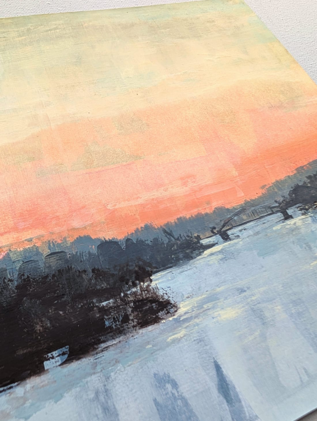 Havelblick – Gouache auf Papier – Gemälde von Eduard Warkentin