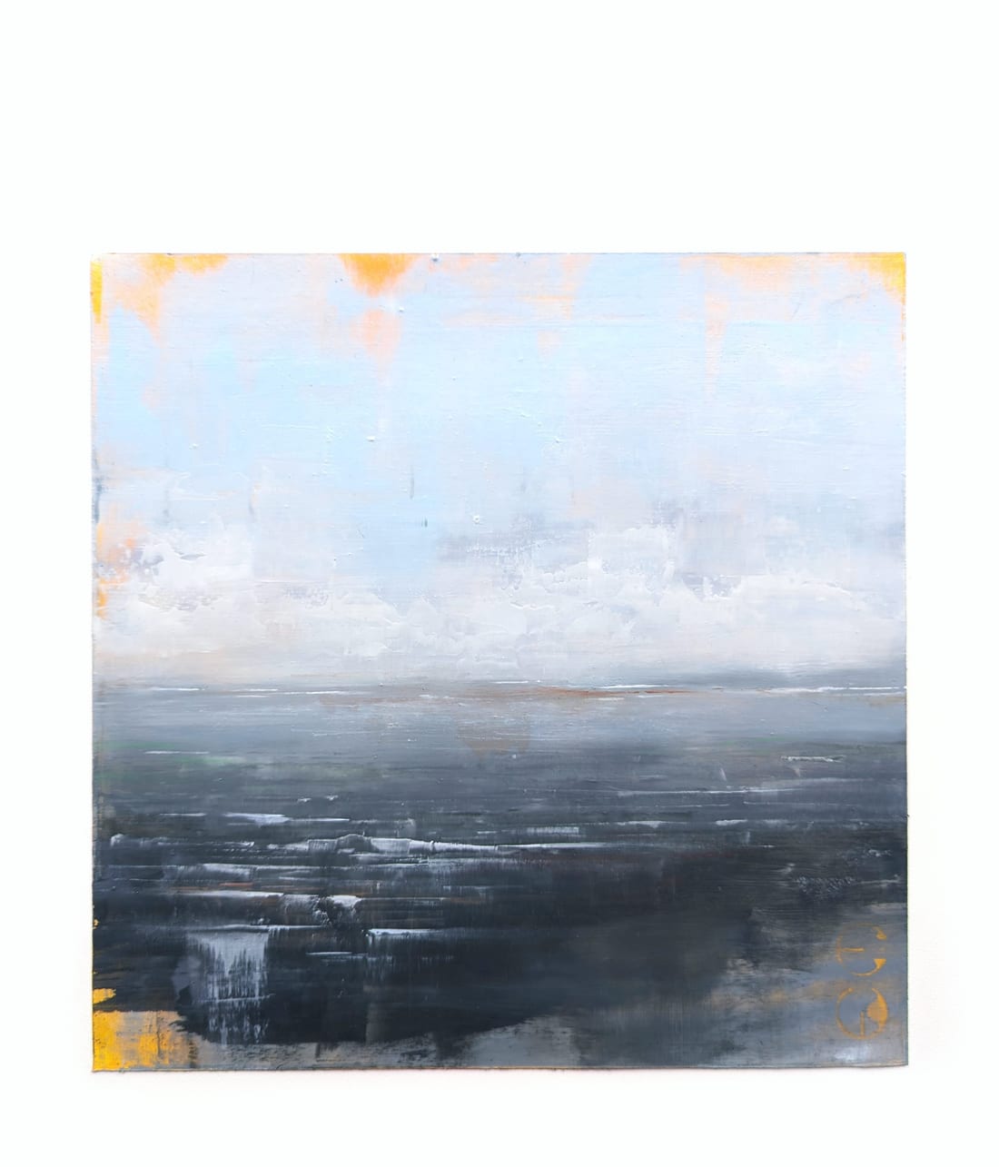 Sea – Oil on Paper – painting by Eduard Warkentin