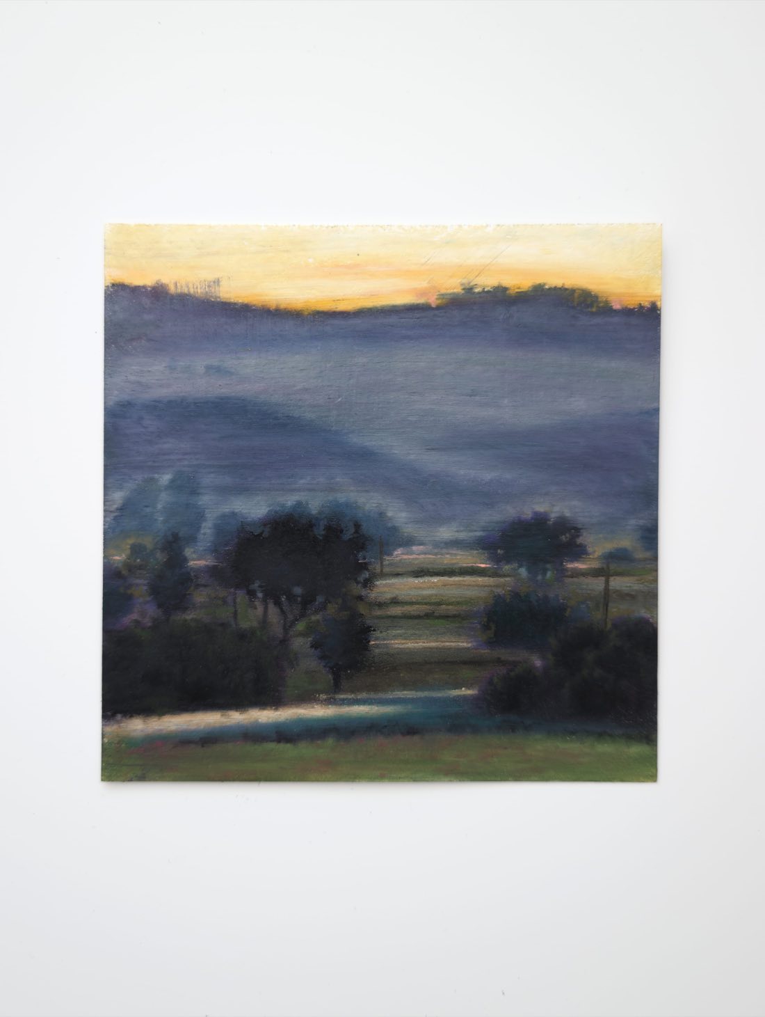 Tuscany – Oil pastel on paper – painting by Eduard Warkentin