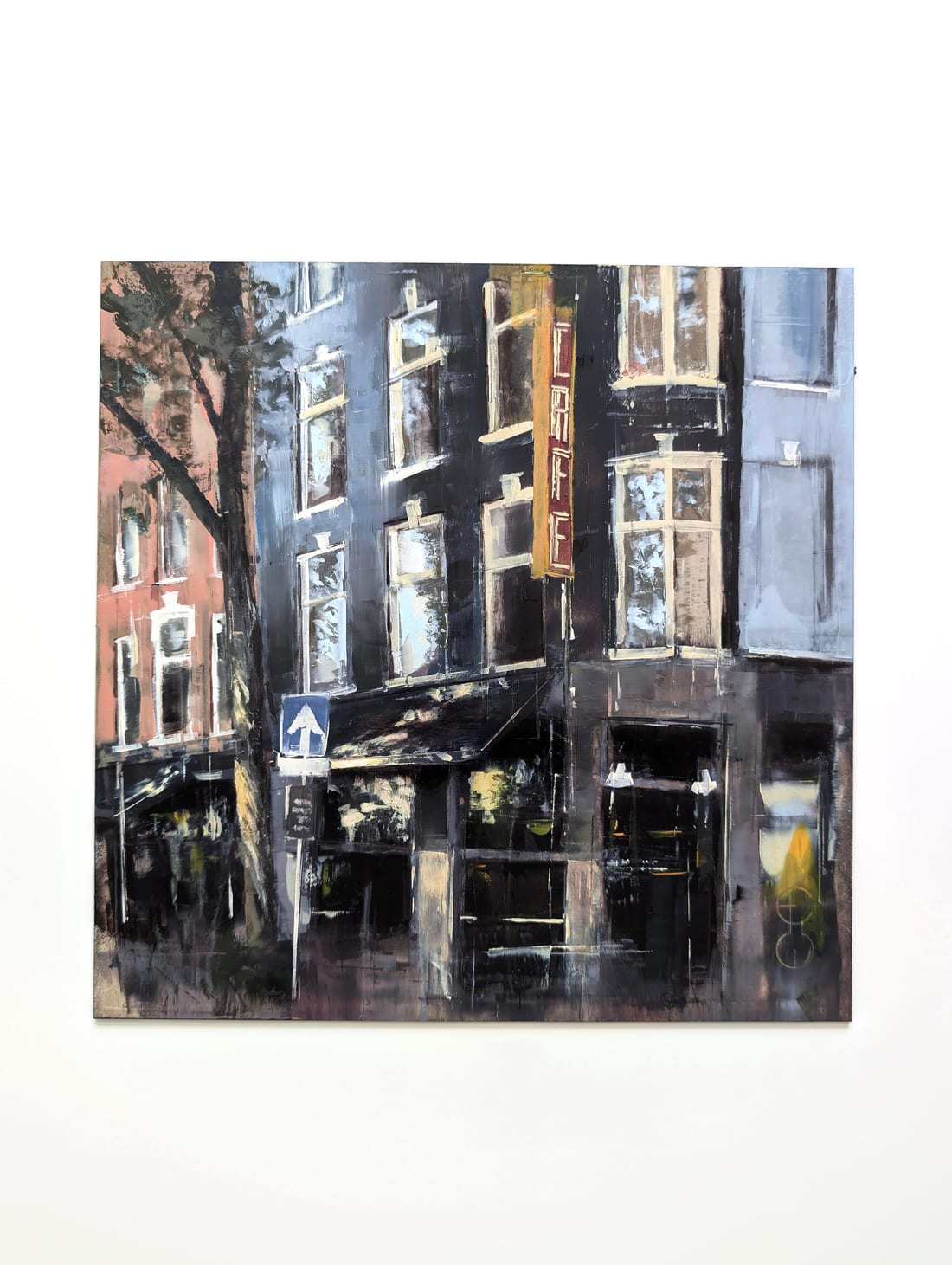 AMSTERDAM_26_01: Cafe in De Pijp – Öl auf Alu-Dibond – Gemälde von Eduard Warkentin