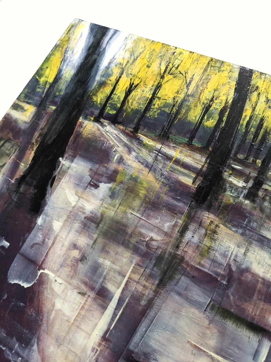 Colors of Autumn – Öl auf Papier – Gemälde von Eduard Warkentin