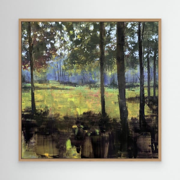 Summer. Sun. Park. – Öl auf Alu-Dibond – Gemälde von Eduard Warkentin