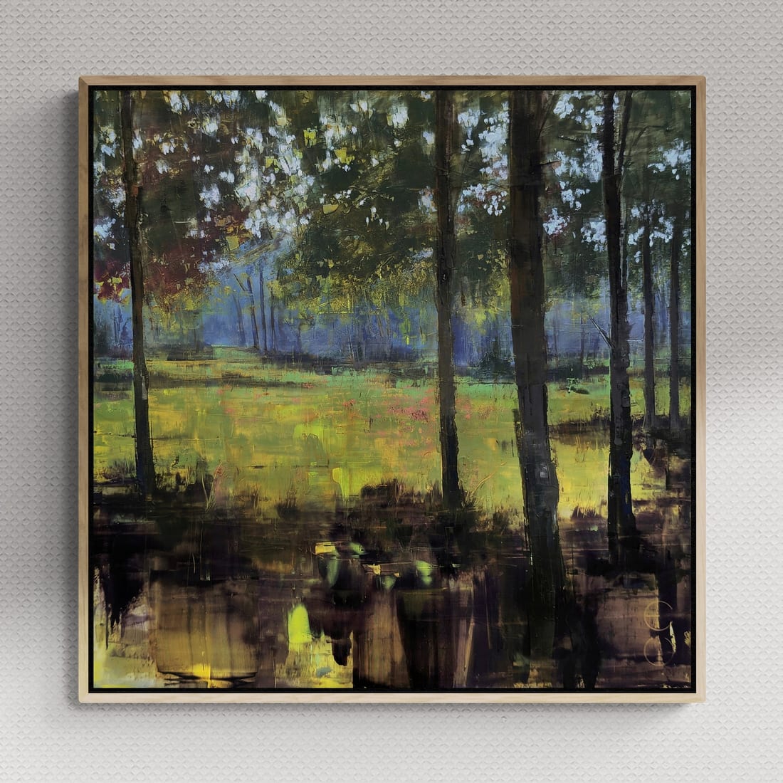 Summer. Sun. Park. – Öl auf Alu-Dibond – Gemälde von Eduard Warkentin