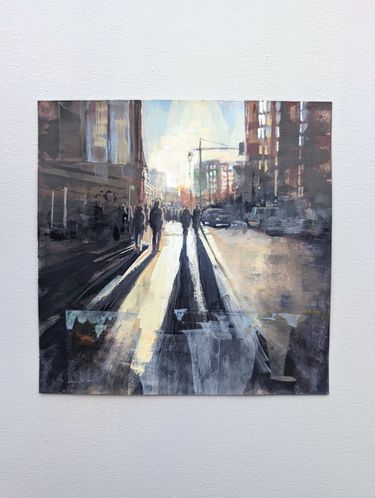Gegen die Sonne – Gouache auf Papier – Gemälde von Eduard Warkentin