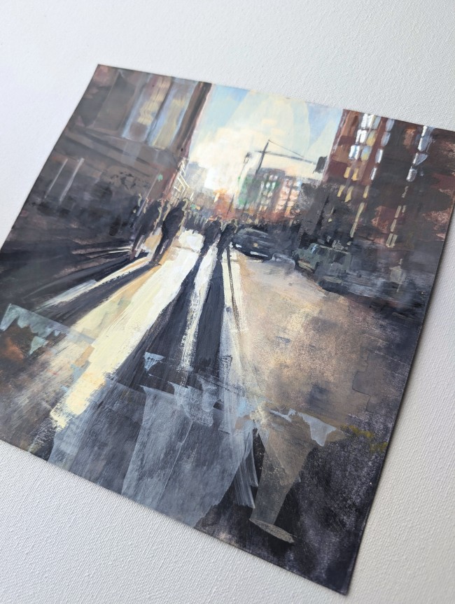 Toward the Sun – Gouache on paper – painting by Eduard Warkentin