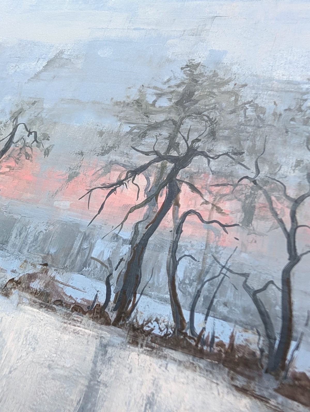 Haussee – Gouache auf Papier – Gemälde von Eduard Warkentin