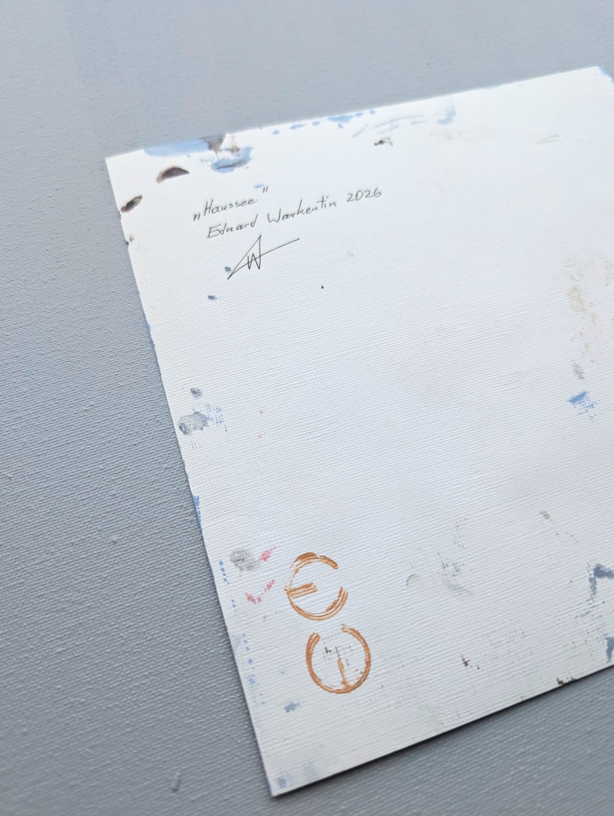 Haussee – Gouache auf Papier – Gemälde von Eduard Warkentin