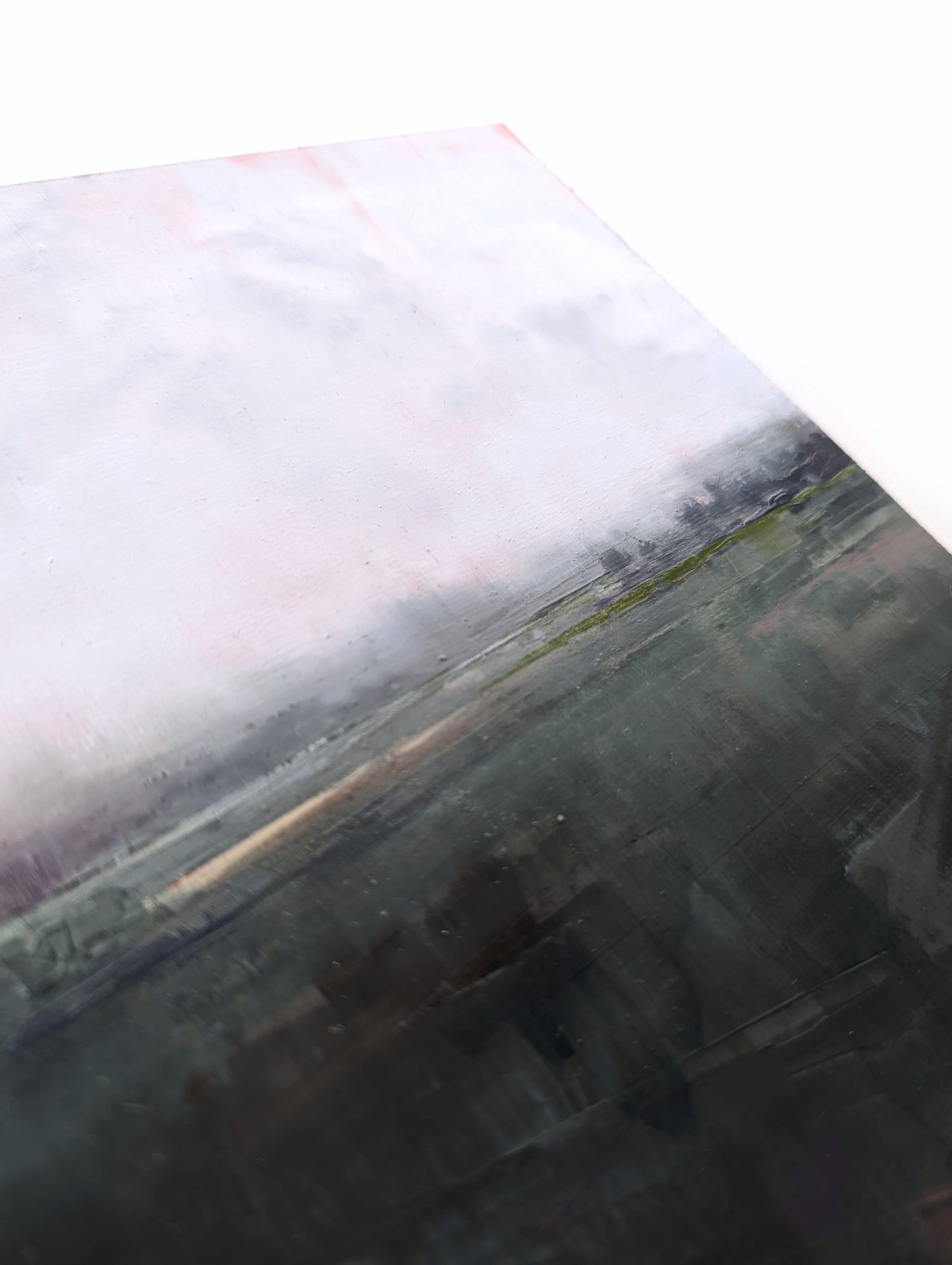 Land – Öl auf Papier – Gemälde von Eduard Warkentin