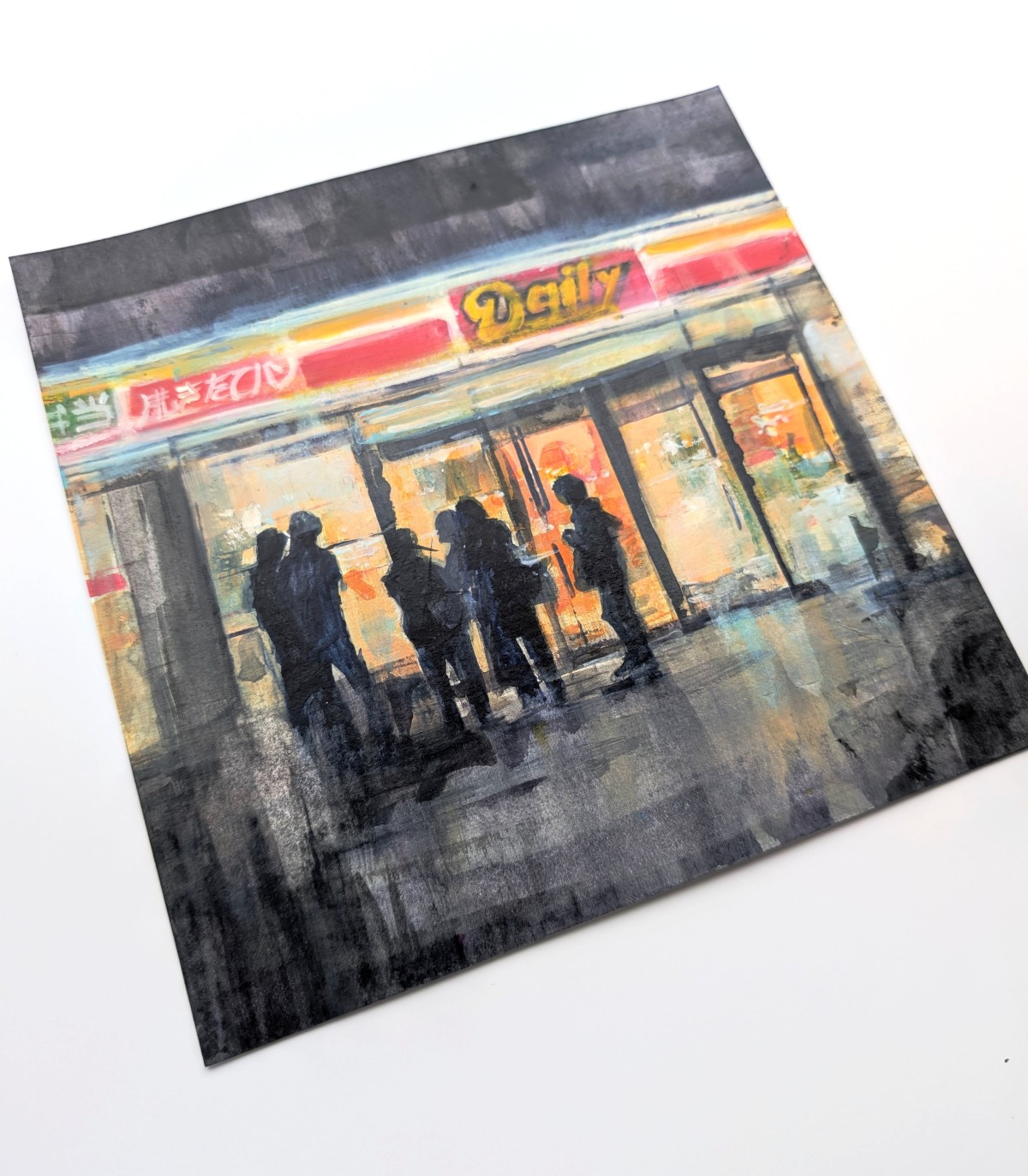 Treffpunkt – Gouache auf Papier – Gemälde von Eduard Warkentin