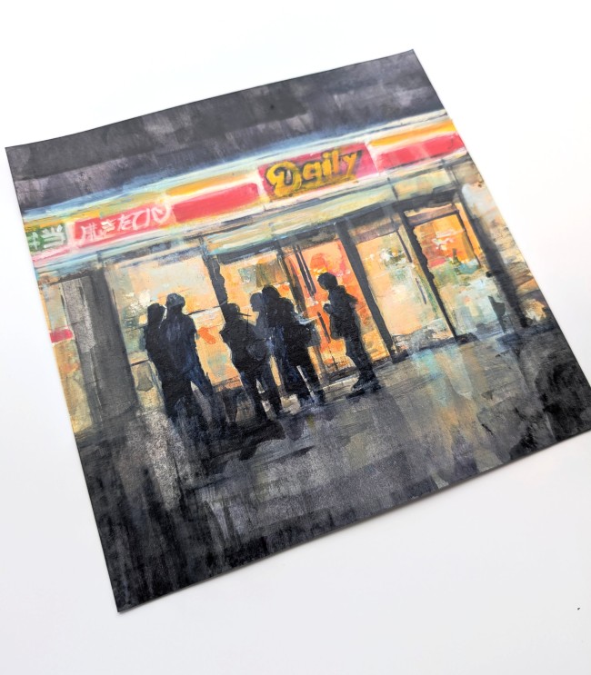 Treffpunkt – Gouache auf Papier – Gemälde von Eduard Warkentin