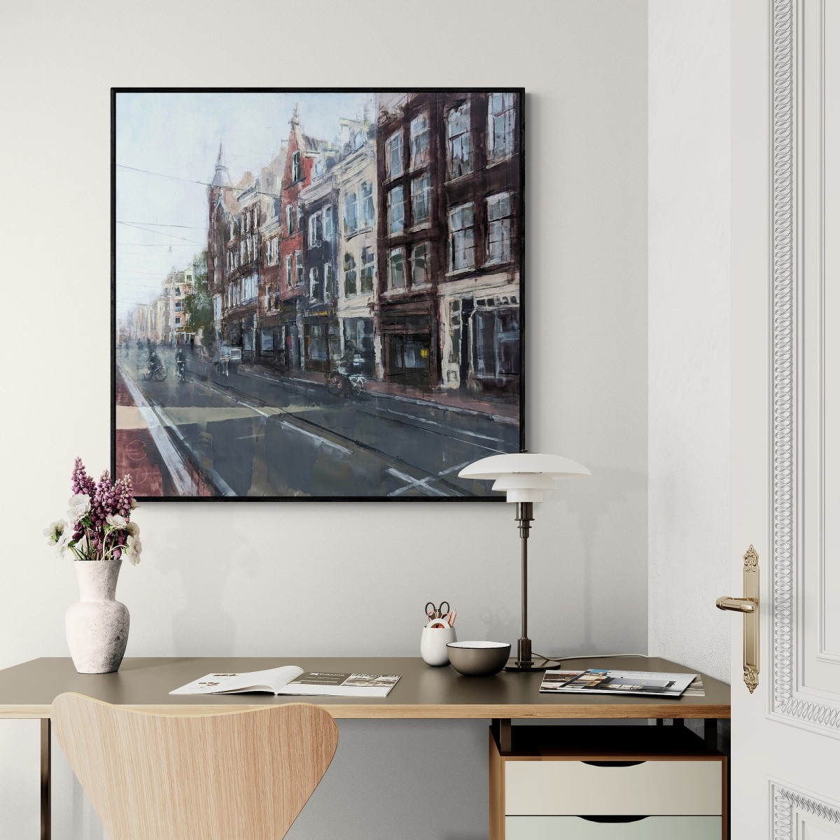 AMSTERDAM_24_01 – Öl auf Alu-Dibond – Gemälde von Eduard Warkentin