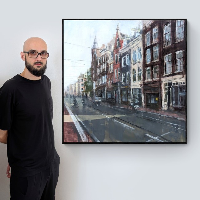 AMSTERDAM_24_01 – Öl auf Alu-Dibond – Gemälde von Eduard Warkentin