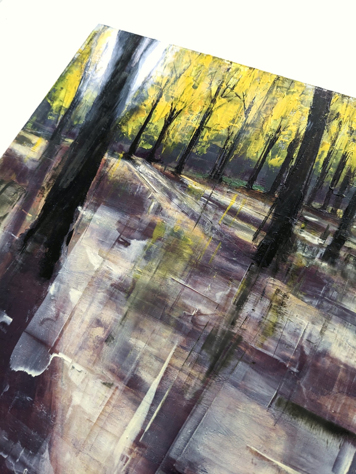Colors of Autumn – Öl auf Papier – Gemälde von Eduard Warkentin