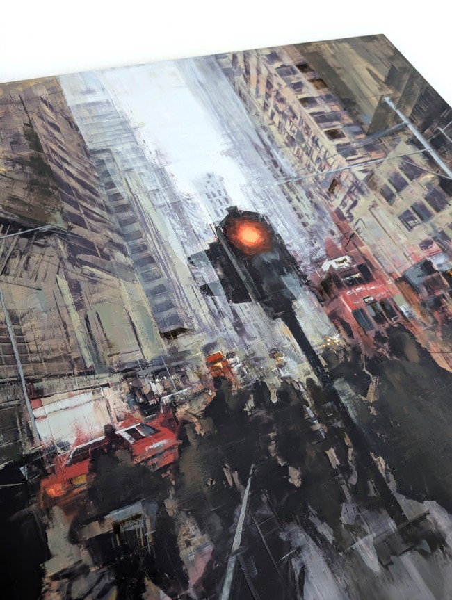 HONG_KONG_25_01: The Crosswalk – Öl auf Alu-Dibond – Gemälde von Eduard Warkentin