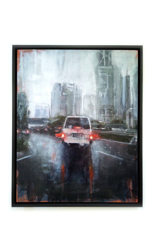 Rain in KL 01 – Öl auf MDF – Gemälde von Eduard Warkentin