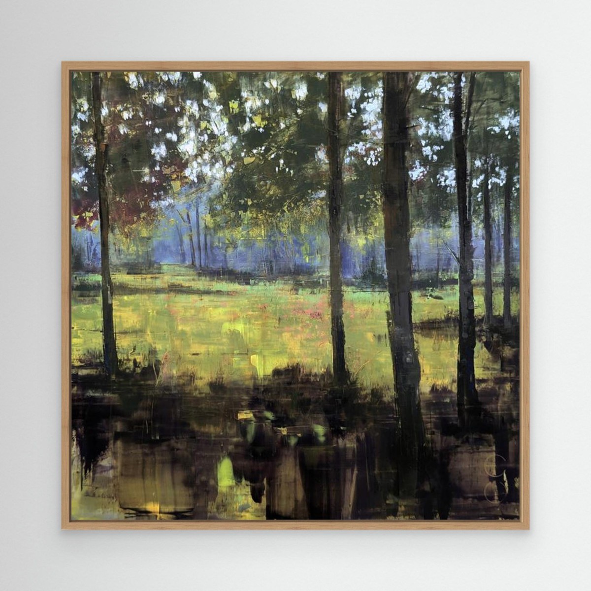 Summer. Sun. Park. – Öl auf Alu-Dibond – Gemälde von Eduard Warkentin