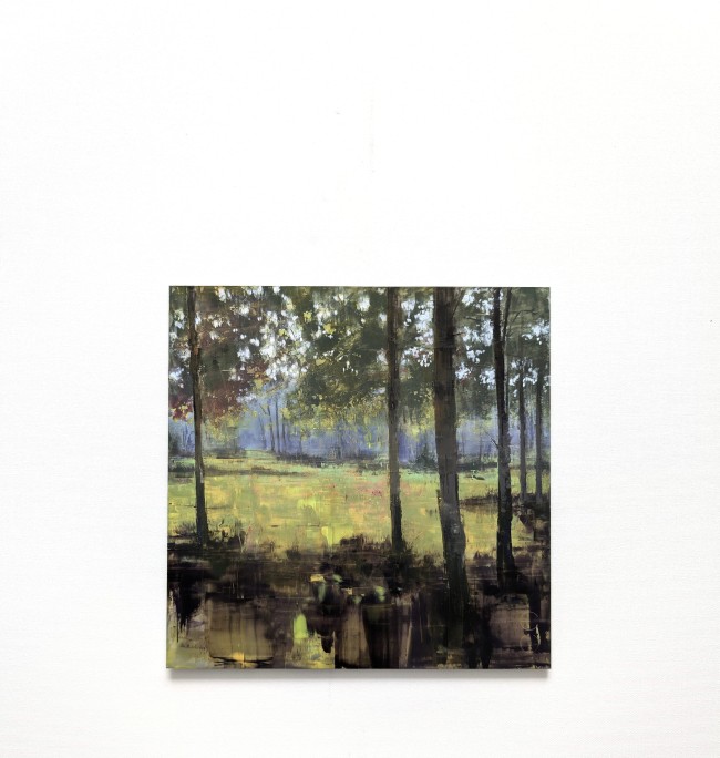 Summer. Sun. Park. – Öl auf Alu-Dibond – Gemälde von Eduard Warkentin