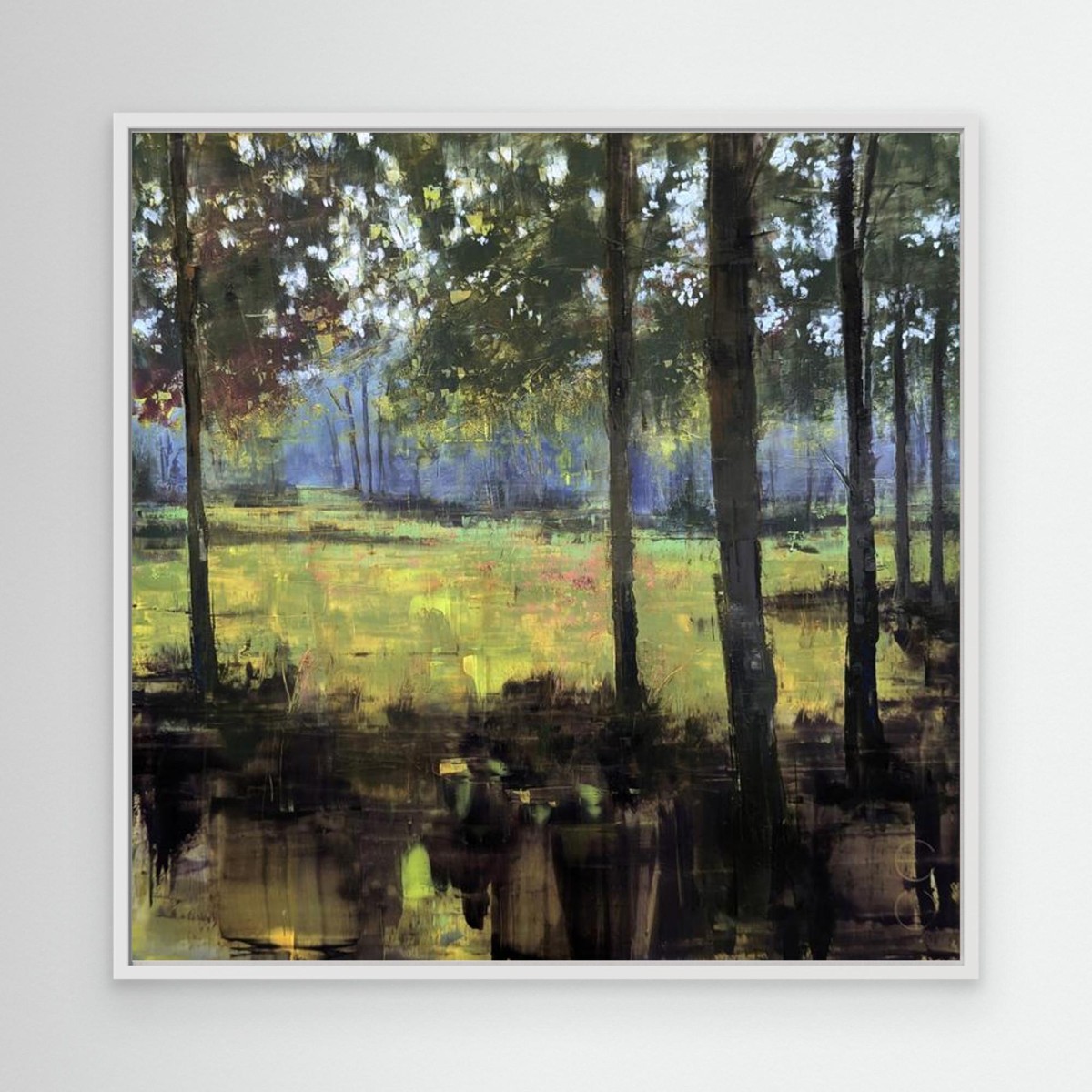 Summer. Sun. Park. – Öl auf Alu-Dibond – Gemälde von Eduard Warkentin