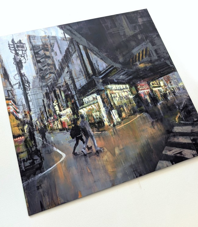 TOKYO_25_01: Asakusabashi – Öl auf Alu-Dibond – Gemälde von Eduard Warkentin