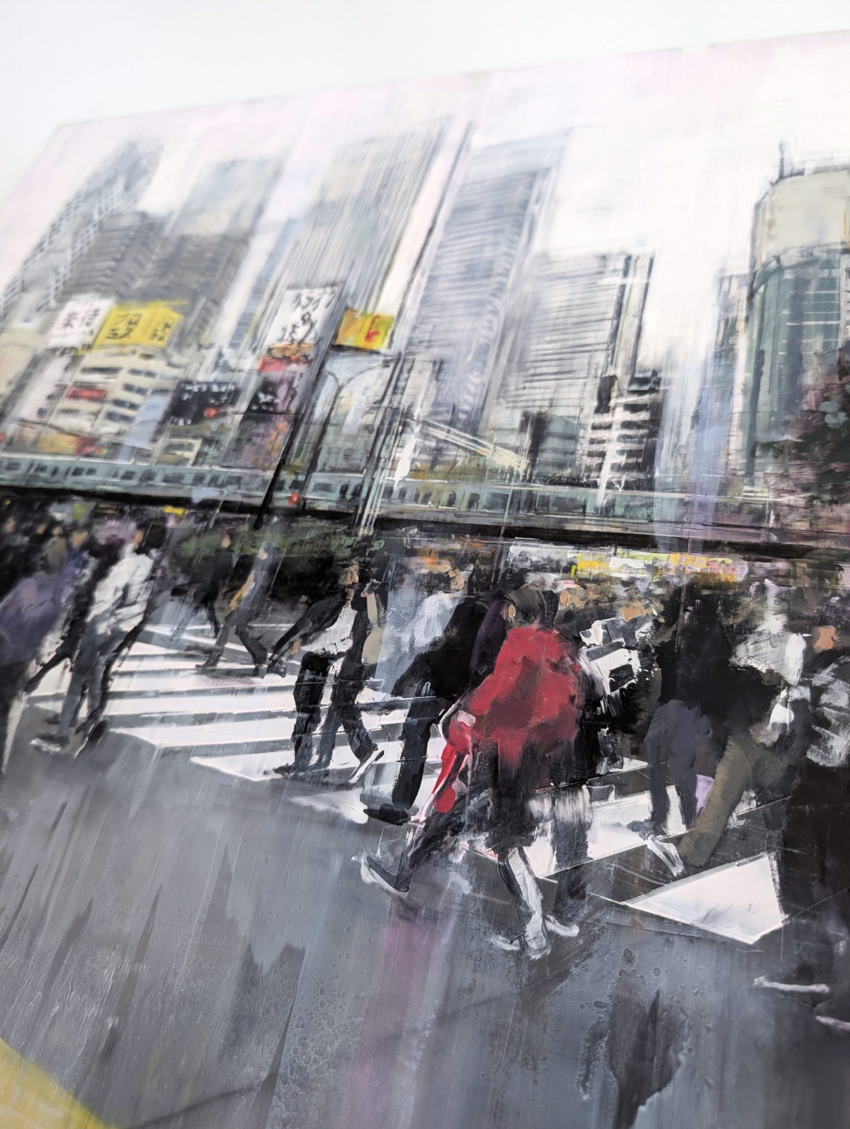 TOKYO_26_01: Shinjuku from East to West – Öl auf Alu-Dibond – Gemälde von Eduard Warkentin