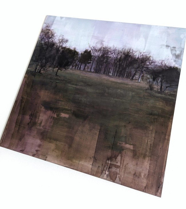 Winter. Dusk. Park. – Öl auf Alu-Dibond – Gemälde von Eduard Warkentin