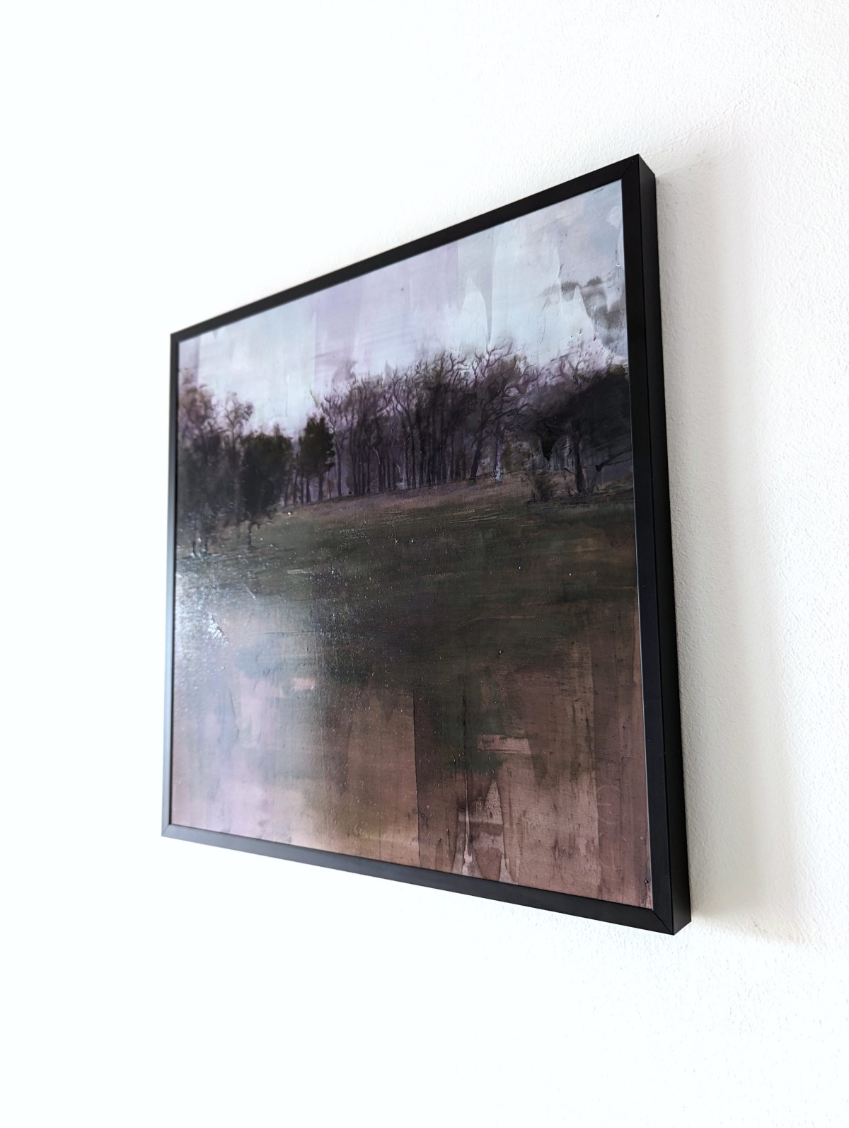 Winter. Dusk. Park. – Öl auf Alu-Dibond – Gemälde von Eduard Warkentin