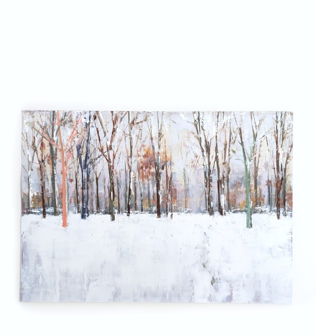 Winter im Park – Öl auf Papier – Gemälde von Eduard Warkentin